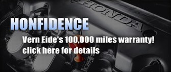 Honfidence: 100,000 Miles Warranty